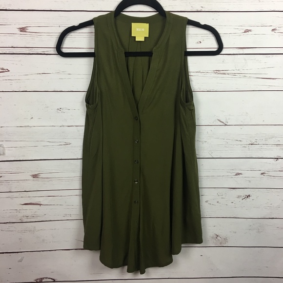 Anthropologie Tops - Anthropologie Maeve Green Button Down Blouse 4